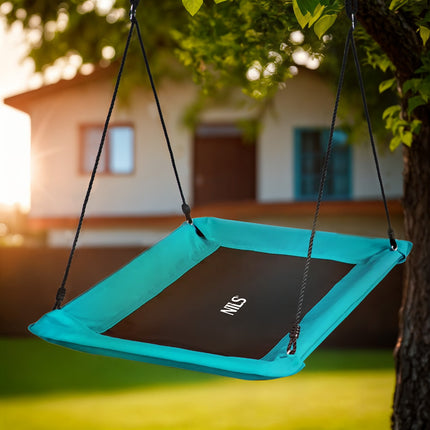 Turquoise Saucer Swing, Outdoor Hanging Seat