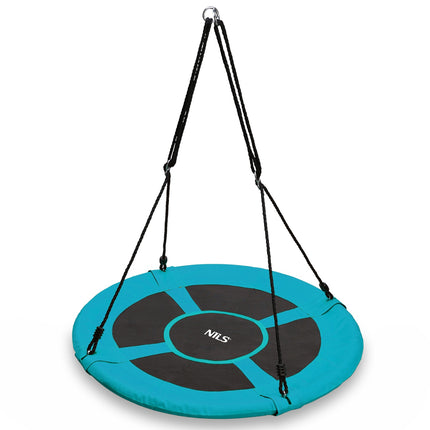 Turquoise Saucer Swing, Outdoor Kids Play Seat