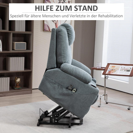 Electric recliner with heating & massage, dark grey