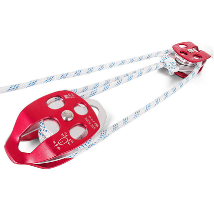 Twin Sheave Block and Tackle, 12 mm Rope, 7700 lb