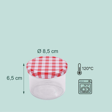 Twist-Off Jam Jars, 220 ml Set, Airtight Screw-Top