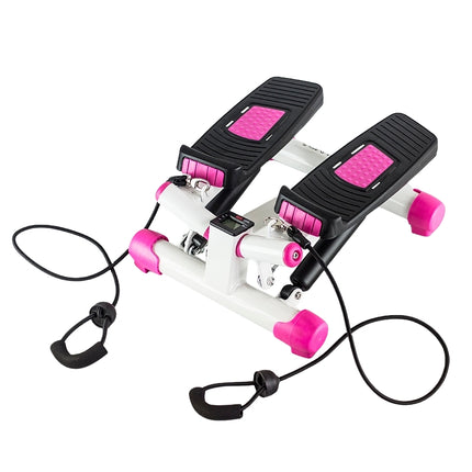 Twist Stepper with Ropes, Pink – Compact Exercise Equipment