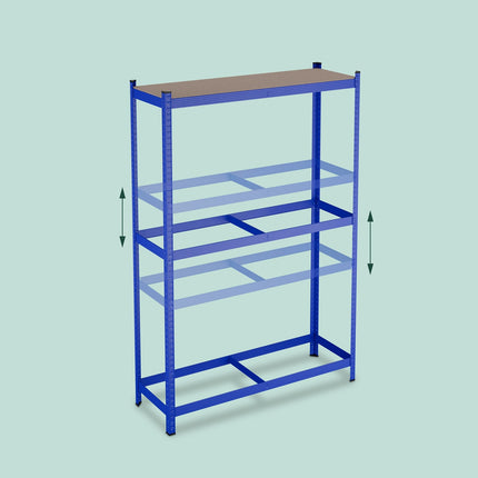 Tyre Rack for 8 Tyres, Adjustable Steel Shelves