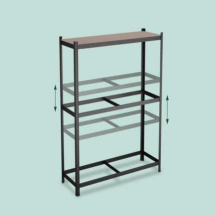 Tyre Rack for 8 Tyres, Adjustable Steel Shelves