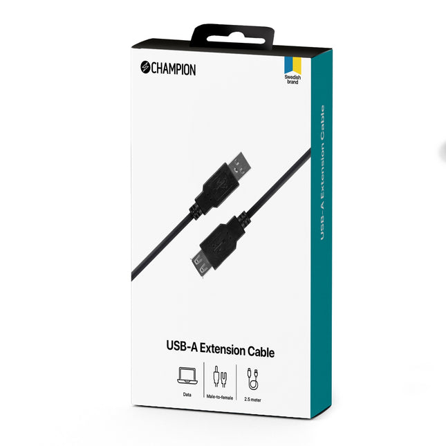 USB 2.0 Extension cable A->A 2.5m