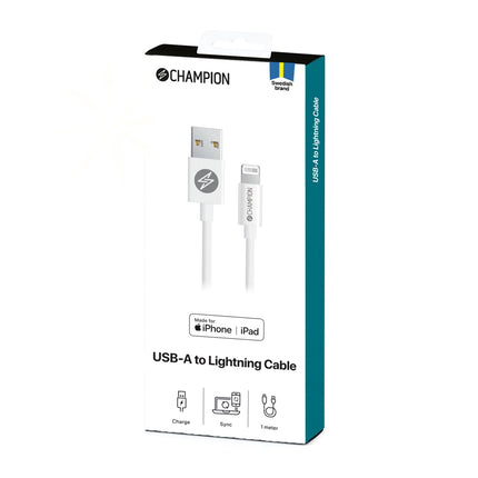 USB-A to Lightning Cable 1m White