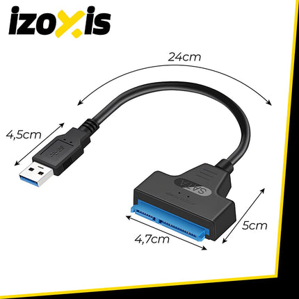 USB to SATA 3.0 Adapter, 2.5" HDD/SSD, Plug & Play