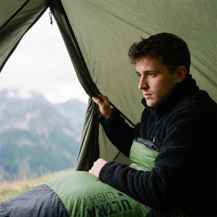 Ultra-Light Sleeping Bag, Black-Green, 5-20C, 710g
