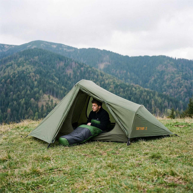 Ultra-Light Sleeping Bag, Black-Green, 5-20C, 710g