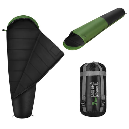 Ultra-Light Sleeping Bag, Black-Green, 5-20C, 710g
