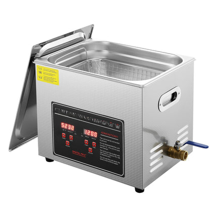 Ultrasonic Cleaner 10L, Digital Timer, Heated Stainless Steel