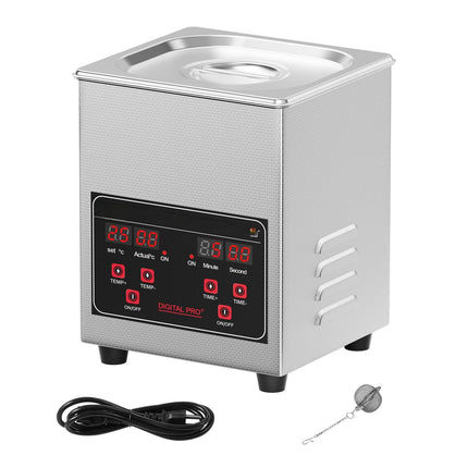 Ultrasonic Cleaner 1.3L, 40kHz, Timer and Heater