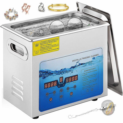 Ultrasonic Cleaner 6L 220V, 36–40kHz, Timer, Heater