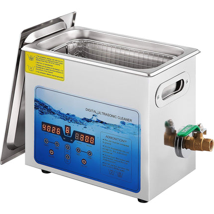 Ultrasonic Cleaner 6L 220V, 36–40kHz, Timer, Heater