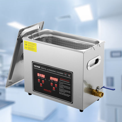 Ultrasonic Cleaner 6L, Digital Timer, Heater, Stainless Steel