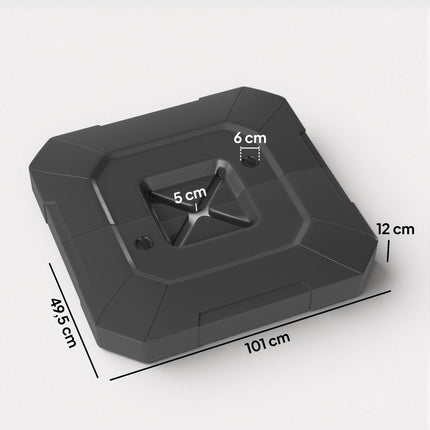 Umbrella Base Weights, 2-Piece, HDPE, 80-105 kg Capacity