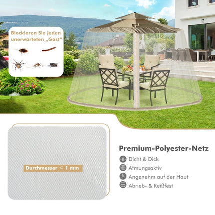 Umbrella Mosquito Net with Double Zipper Doors, 2.5-3m