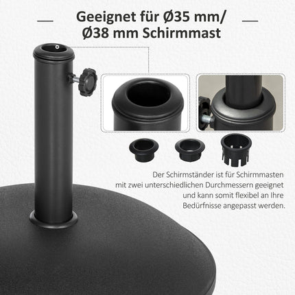 Round umbrella stand in steel 20 Kg – Parasol base