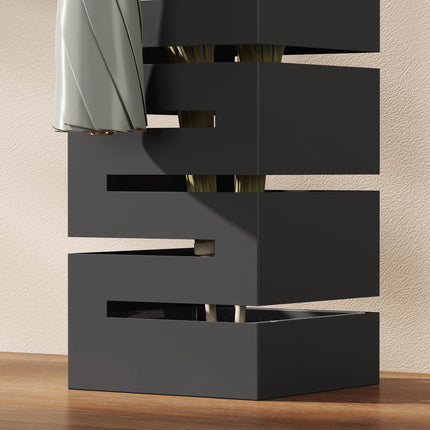 Umbrella Stand with Drip Tray, Metal, Holds 8 Umbrellas