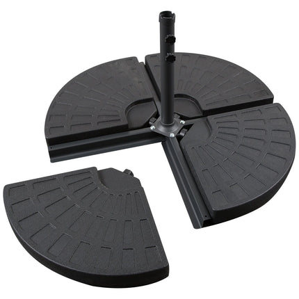 Heavy parasol weight, 52 kg water/68 kg sand, black