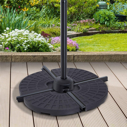 Heavy parasol weight, 52 kg water/68 kg sand, black