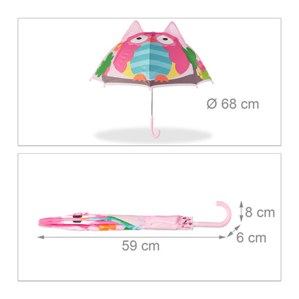 Umbrella for children with 3D motifs
