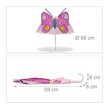 Umbrella for children with 3D motifs