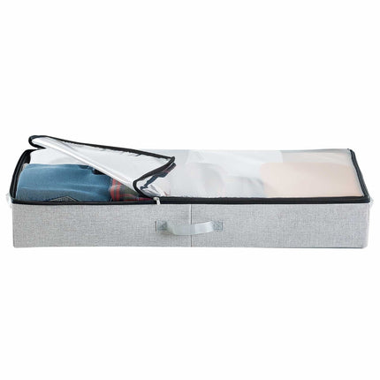 Under Bed Storage Bins With Clear Lids, 45L, 2-Pack