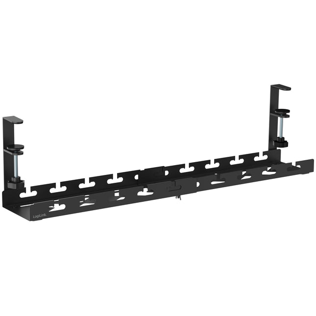 Under-Desk Cable Raceway, Adjustable, Black