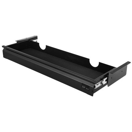 Under Desk Drawer, 33 Inch Slide-Out Steel Keyboard Tray