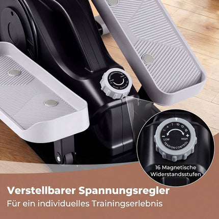 Under Desk Elliptical Pedal Exerciser, Black, Compact & Quiet