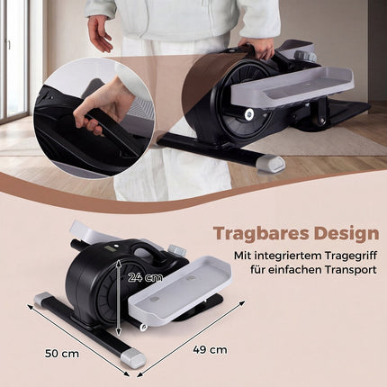 Under Desk Elliptical Pedal Exerciser, Magnetic Resistance