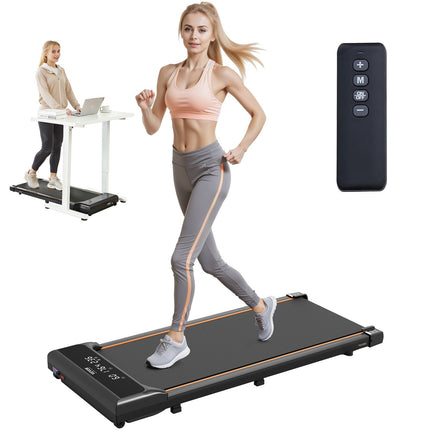 Under Desk Treadmill Walking Pad, 265 lb, Remote, LED