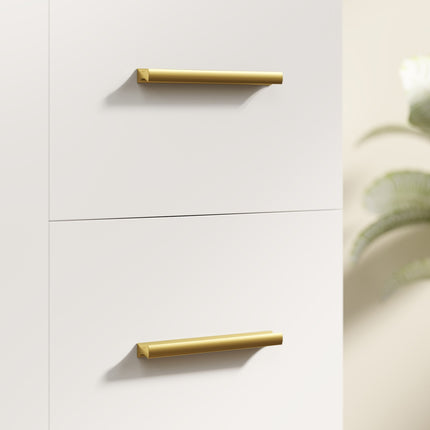 Under-Sink Bathroom Cabinet, White MDF, Soft-Close Hinges