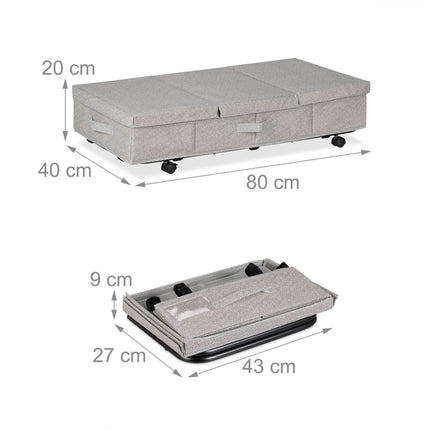 Underbed boxes with wheels, 2-pack