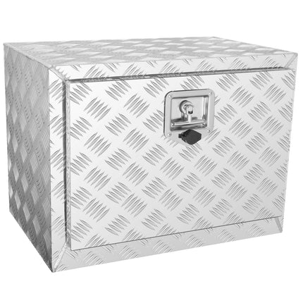 Underbody Aluminum Diamond Plate Tool Box, Lock, 24x14x16 in