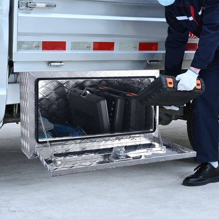 Underbody Aluminum Tool Box, 30 x 17 x 18 in, Lock