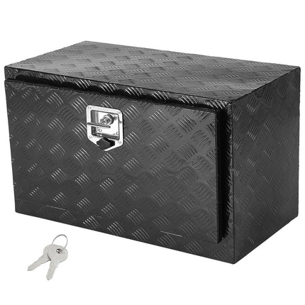 Underbody Truck Tool Box, Aluminum Diamond Plate, 30x17x18 In
