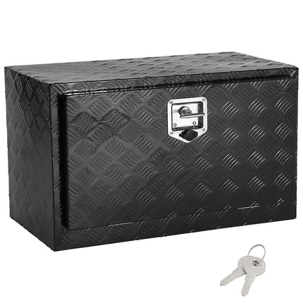 Underbody Truck Tool Box, Aluminum Diamond Plate, 30x17x18 In