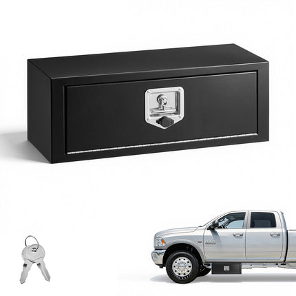 Underbody Truck Tool Box, Steel Waterproof, Lock, 27x10x10
