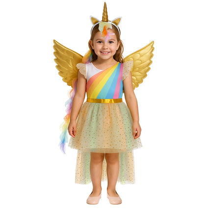 Unicorn Costume for Kids, 3-Piece Set, Size 122-128 cm