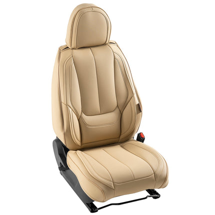 Universal Car Seat Covers, 6-Piece Faux Leather, Airbag Compatible