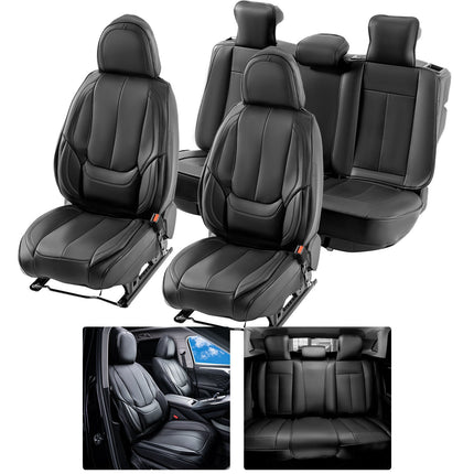Universal Car Seat Covers Full Set, 13-Piece Faux Leather