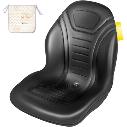 Universal Tractor Seat Replacement, High Back Vinyl, Drain Hole