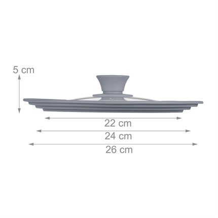 Universal pot lid 22-26 cm Silicone