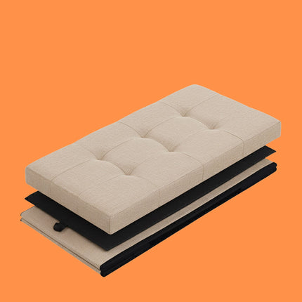 Upholstered Storage Bench – Foldable, Seats Two