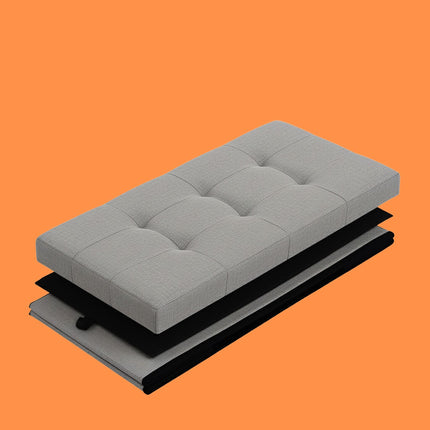 Upholstered Storage Bench – Foldable, Seats Two