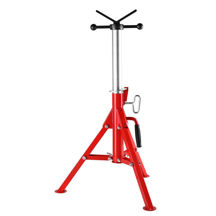 V-Head Pipe Jack Stand, 1/8–12 in, 2500 lb, Folding