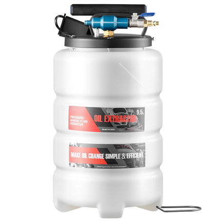 Vacuum Fluid Extractor Pump, 9.5L, Manual-Pneumatic
