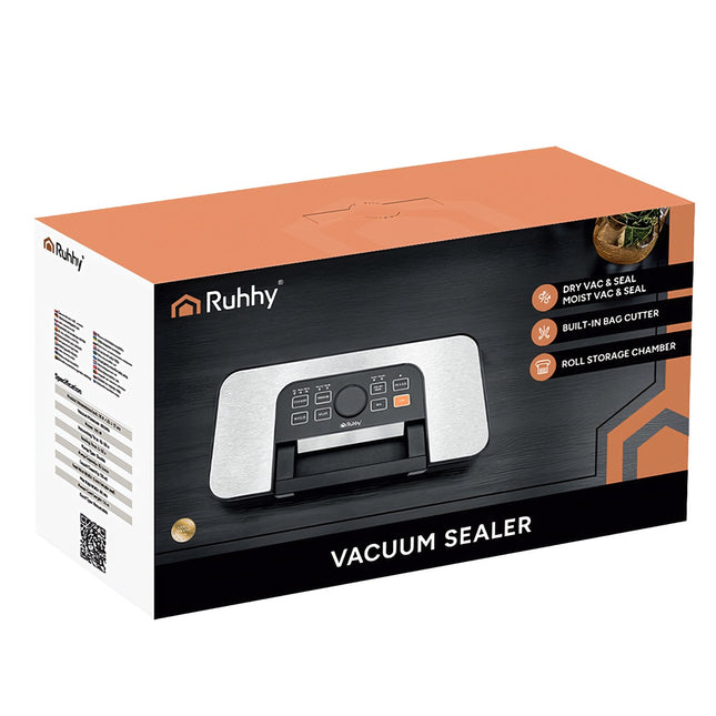 Vacuum Sealer 125W, Double Pump, Built-In Cutter, 95 kPa